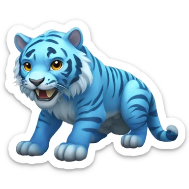 Spectral tiger blue sticker
