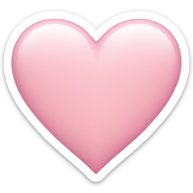 Light pink heart sticker