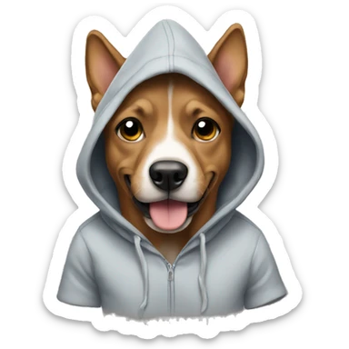dog wearing a hoodie  sticker