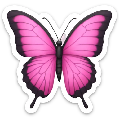 pink butterfly  sticker