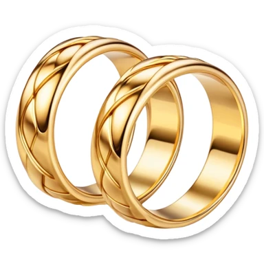 Wedding rings intertwined sticker