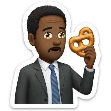 Stanley from the office eating a pretzel  sticker