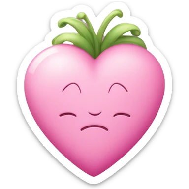 pink cute heart with light coquette floral inside of it  sticker