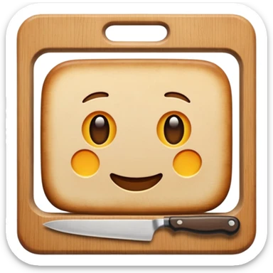 wooden cutting board sticker