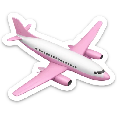 Baby pink plane sticker