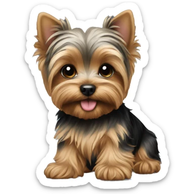 Yorkie puppy sticker