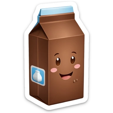 Chocolate milk carton sticker
