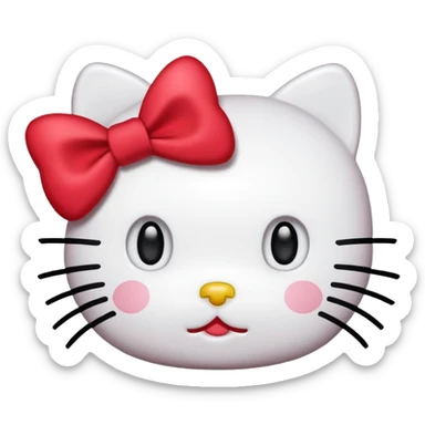 Hello kitty face with x x sticker
