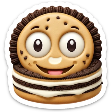 GALLETA OREO, CON DOS OJOS Y DOS MANOS sticker