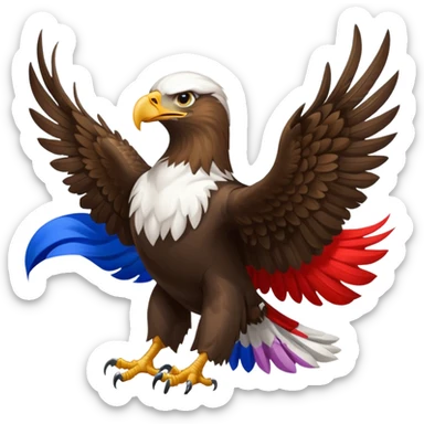 an eagle holding the Russian flag sticker