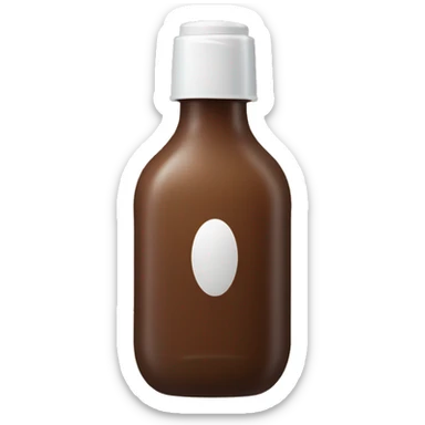 brown gel bottle sticker
