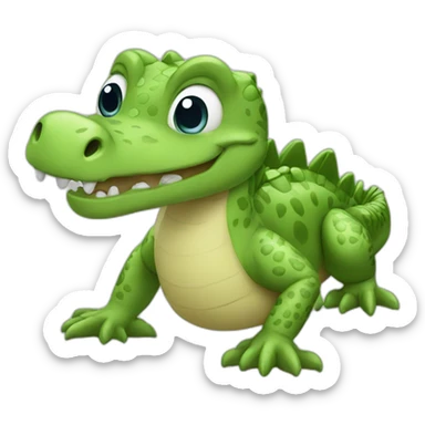 baby crocodile learning sticker
