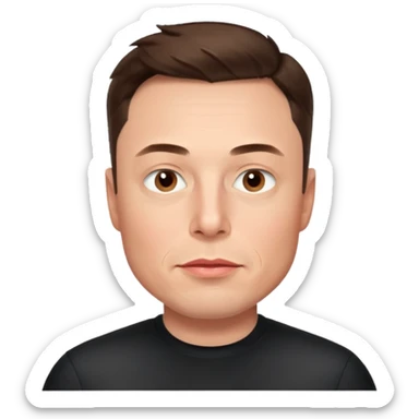 only the head no shoulders of elon musk  sticker