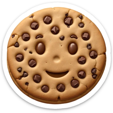 brown emojis of cookie, tulip, leaf, chocolate separately but only one of them sticker