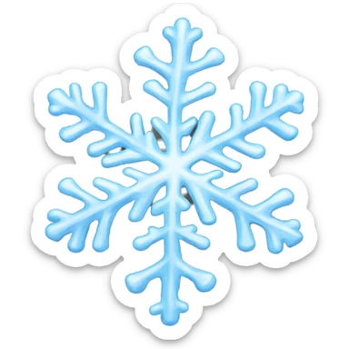 Melting snowflake sticker