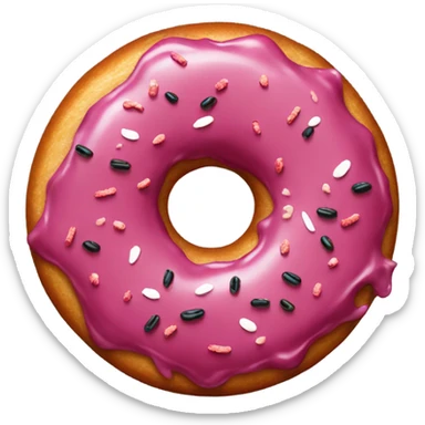 a Burgundy donut sticker