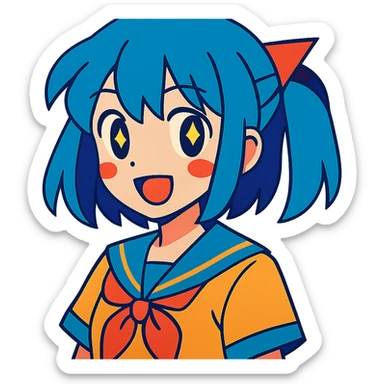 anime girl sticker