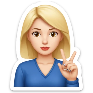 femme belle qui fait un doigt d’honneur  sticker