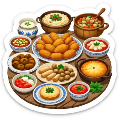 Nourriture d'Europe de l'Est (Slovaque, Hongrois, république tchèque et Pologne) sticker