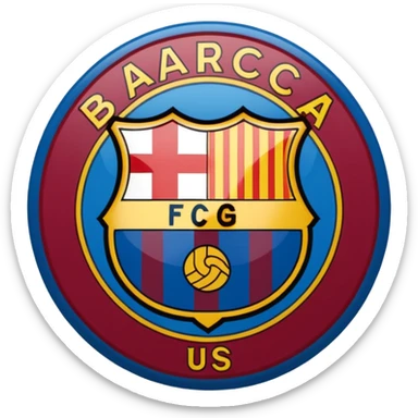 Barca escudo  sin corona  sticker