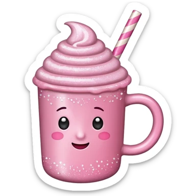 Pink & Glittery Hot Chocolate sticker