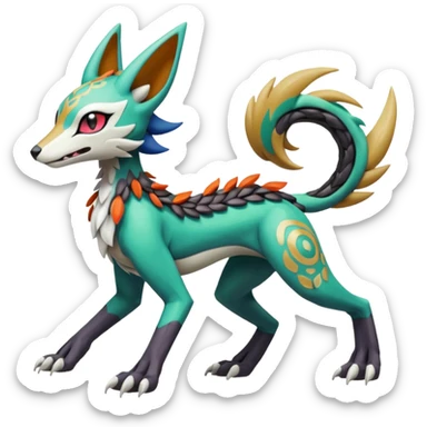 Meloetta-Vernid-Trico-Sergal-Protogen-Primagen-Pokémon-Fakémon-creature sticker