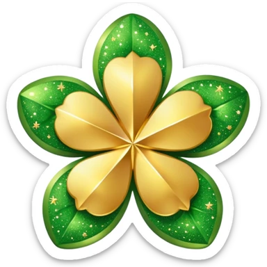 real cosmos star, but with clover, to make star look like lucky star, but main point is star, make it more star like real star emoji, make star with 5 edges sticker