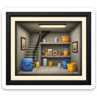 house basement sticker