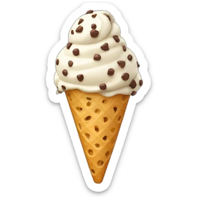 Ice cream with chocolate chips  sticker