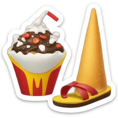 McDonald's cone and flip flops sticker