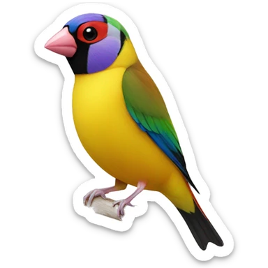 gouldian finch sticker