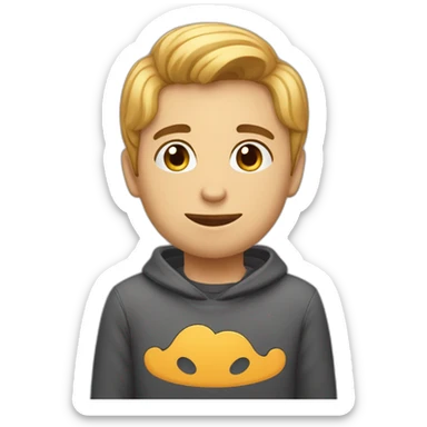 garçon amoureux qui cache ses sentiment sticker