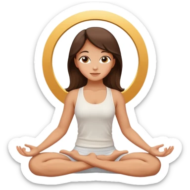 Angelic brunette yoga girl  sticker