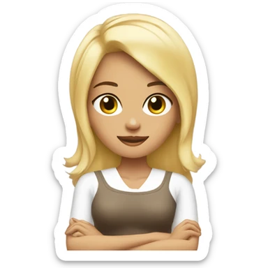  blondie gets massage  sticker