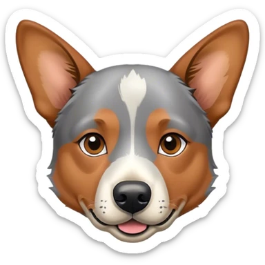 Australian cattle dog floppy ears sticker