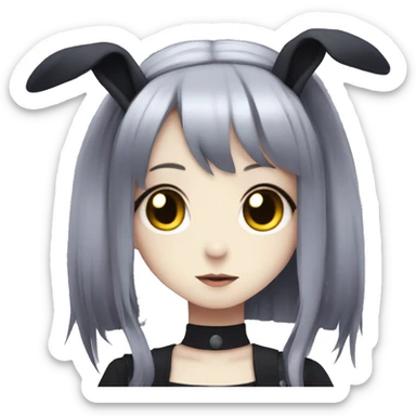 goth bunny girl anime sticker