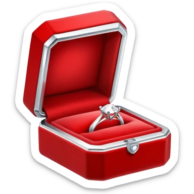 Diamond Ring in Simple Red Box sticker