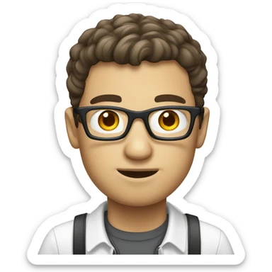 nerd with white sk sticker