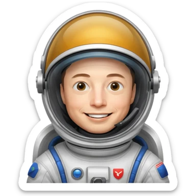 Elon Musk in the space Funny sticker