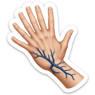 back of left hand sticker