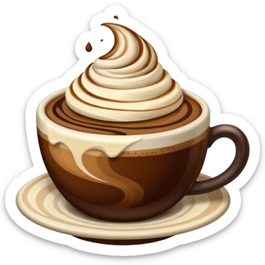 cup of mocca with cream sticker