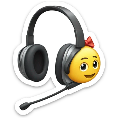 headset with bows sticker