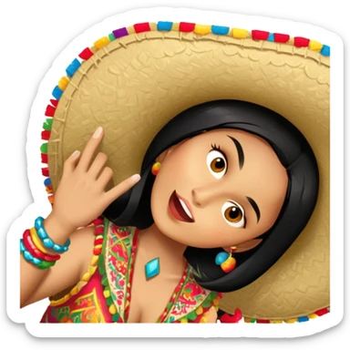 Fiestero with Sombrero sticker