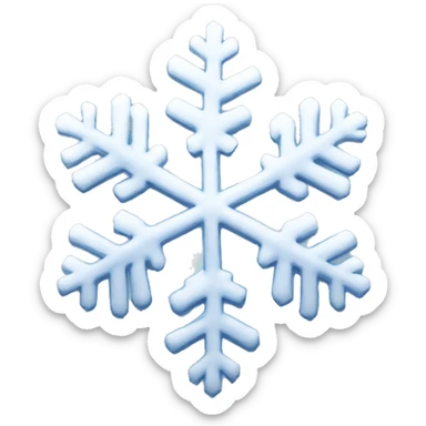 white snow flake sticker