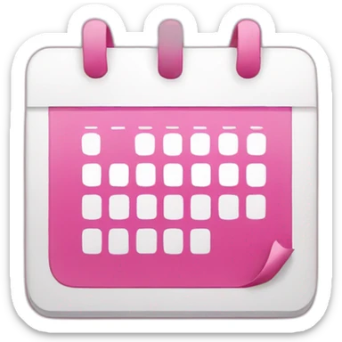 Pink calendar sticker