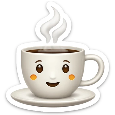 A coffe cup sticker