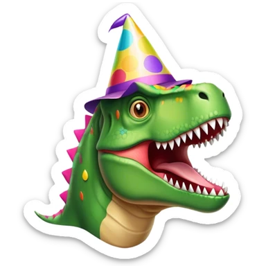 festive funny t-rex face sticker
