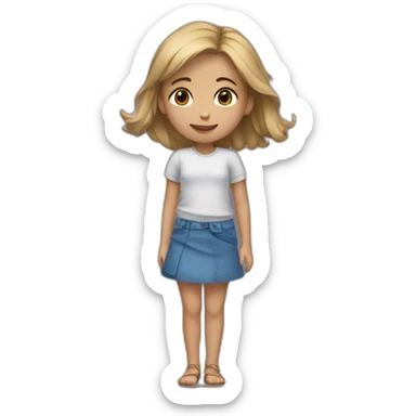 Fille qui fait un câlin sticker