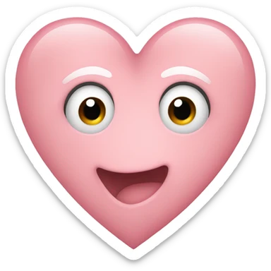 Light pink heart sticker