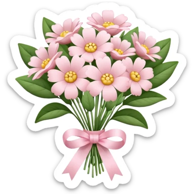 pale pink flower bouquet sticker